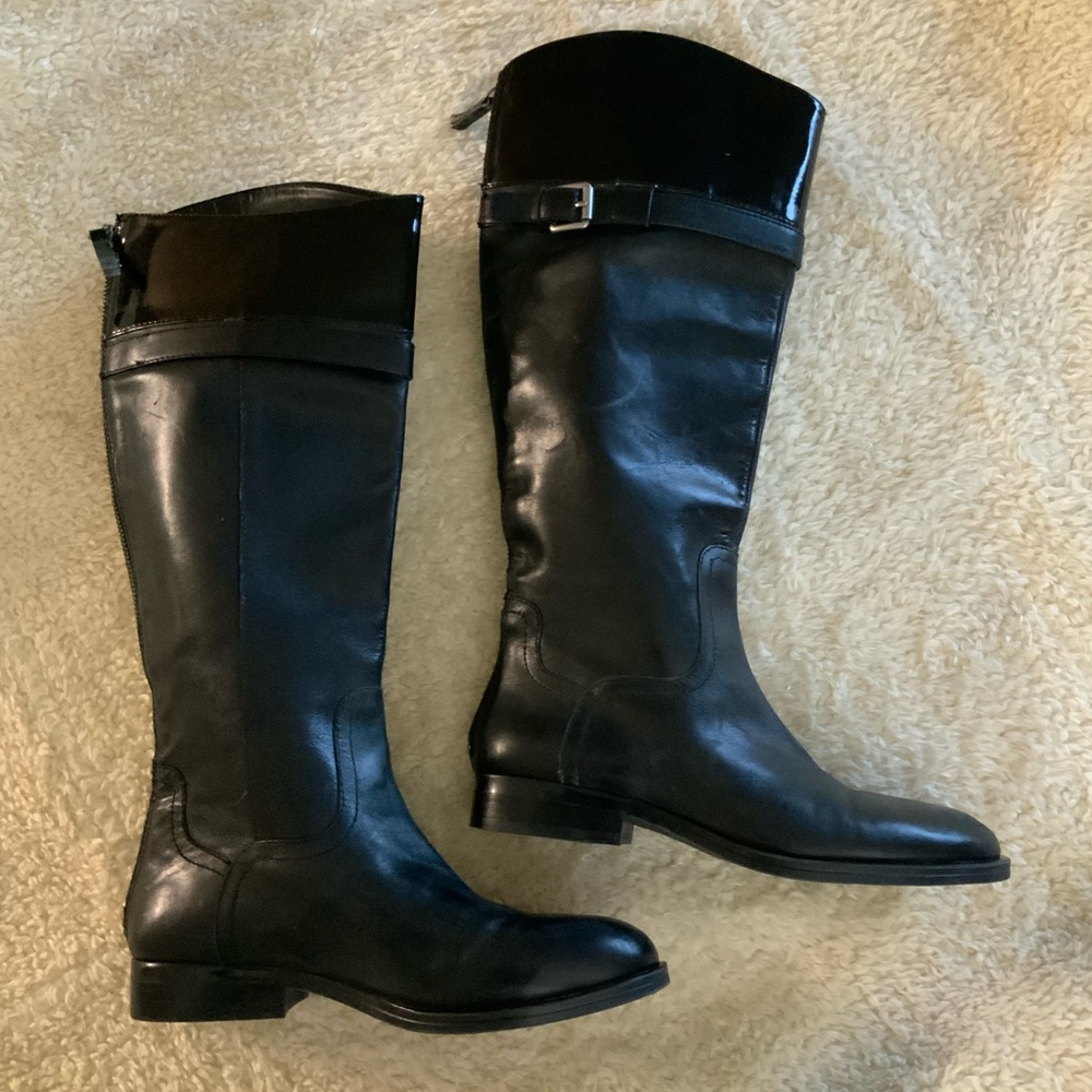 Women’s Nine West Black Over the Calf Riding Boots 6.5